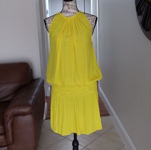 Ramy Brook Paris Sleeveless Jewel-Neck Mini Dress,‎ Tiger Lily